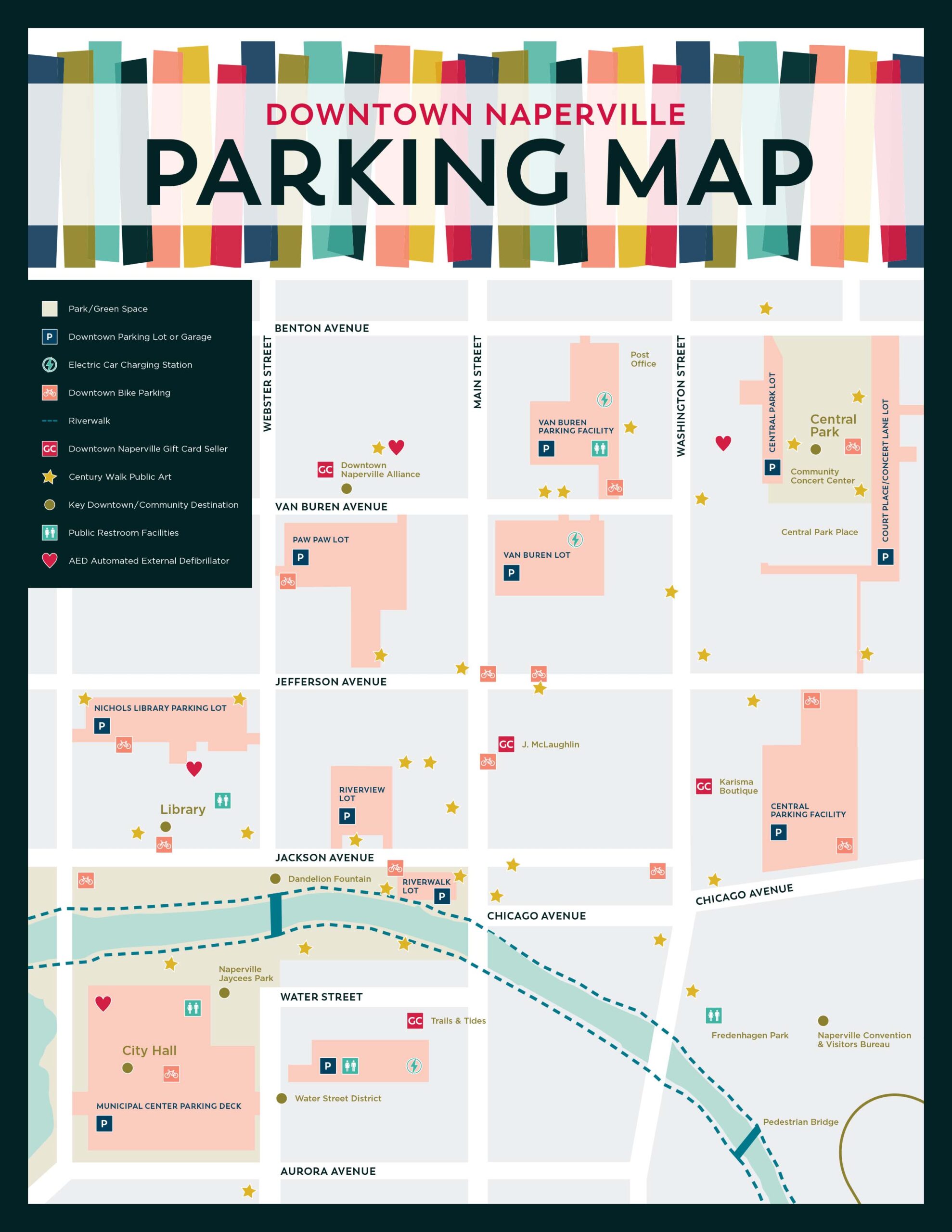 Downtown Naperville Shopping Map